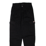 DICKIES Cargo Womens Trousers Black Regular Tapered W26 L30
