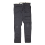 DICKIES Chino Mens Trousers Grey Slim Straight W32 L30