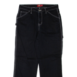 DICKIES Womens Trousers Black Regular Straight W28 L29