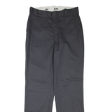 DICKIES Womens Trousers Grey Regular Straight W30 L32