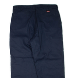 DICKIES Womens Trousers Blue Regular Straight W38 L28