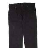DICKIES Mens Trousers Black Regular Straight W34 L30