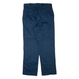 DICKIES Mens Trousers Blue Regular Straight Cashmere W36 L32