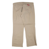 DICKIES Womens Trousers Beige Regular Bootcut W34 L27