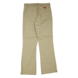 DICKIES Womens Trousers Beige Slim Bootcut W30 L31