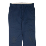 DICKIES Mens Trousers Blue Regular Straight W36 L32