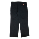 DICKIES Womens Trousers Black Regular Straight W34 L29