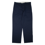 DICKIES Womens Trousers Blue Regular Straight W38 L34