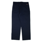 DICKIES Womens Trousers Blue Regular Straight W38 L34
