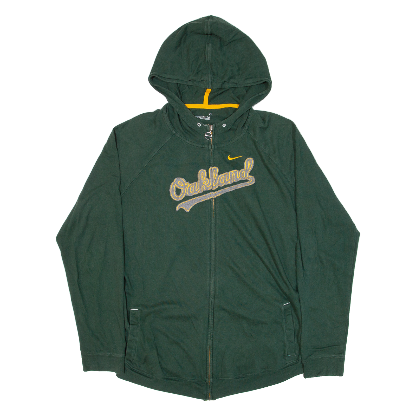 NIKE Team Oakland Athletics Boys Green Hoodie USA XL