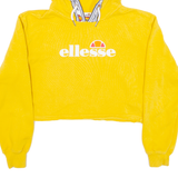 ELLESSE Cropped Womens Yellow Hoodie UK 4