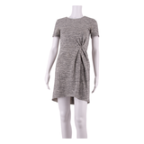 TIBI Womens Fit & Flare Dress Grey Short Sleeve Short UK 4