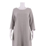 GANNI Womens Fit & Flare Dress Grey Knee Length L
