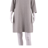 GANNI Womens Fit & Flare Dress Grey Knee Length L