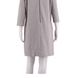 GANNI Womens Fit & Flare Dress Grey Knee Length L