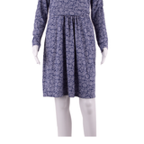 BODEN Womens Day Dress Blue Floral Long Sleeve Knee Length UK 14