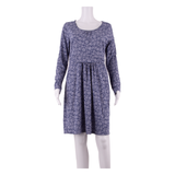 BODEN Womens Day Dress Blue Floral Long Sleeve Knee Length UK 14