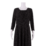 LAURA ASHLEY Womens Fit & Flare Dress Black Spotted Knee Length UK 12