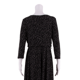 LAURA ASHLEY Womens Fit & Flare Dress Black Spotted Knee Length UK 12