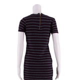 SUPERDRY Womens T-Shirt Dress Blue Striped Short Sleeve Short M