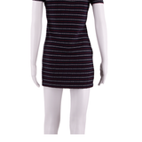 SUPERDRY Womens T-Shirt Dress Blue Striped Short Sleeve Short M