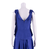 KAREN MILLEN Womens Fit & Flare Dress Blue Short Sleeve Knee Length UK 10