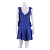 KAREN MILLEN Womens Fit & Flare Dress Blue Short Sleeve Knee Length UK 10