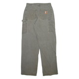 CARHARTT Carpenter Mens Trousers Grey Relaxed Straight W28 L31