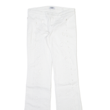 MOSCHINO Womens Trousers White Slim Bootcut W28 L34