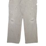 CARHARTT Carpenter Mens Trousers Grey Relaxed Straight W32 L30