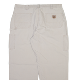 CARHARTT Carpenter Mens Trousers Grey Relaxed Straight W40 L30