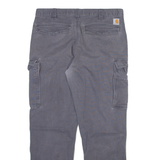 CARHARTT Cargo Mens Trousers Grey Relaxed Straight W36 L32
