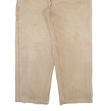 CARHARTT Carpenter Womens Trousers Beige Relaxed Straight W38 L30