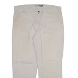 CARHARTT Carpenter Mens Trousers Beige Relaxed Straight W40 L30