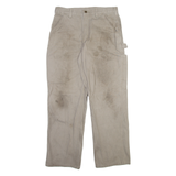CARHARTT Carpenter Mens Trousers Beige Relaxed Straight W32 L30