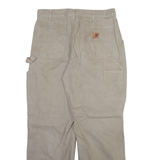 CARHARTT Carpenter Mens Trousers Beige Relaxed Straight W32 L30