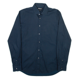 DKNY Mens Shirt Blue Spotted Long Sleeve M