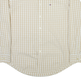 TOMMY HILFIGER Mens Shirt Cream Check Long Sleeve M