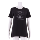 PRETTY GREEN Guitar Womens T-Shirt Dress Black Short Sleeve Short XS