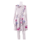 JOULES Occasion Wear Womens Fit & Flare Dress Grey Floral Knee Length UK 8