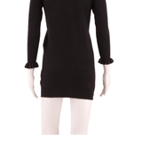 WHISTLES Womens Jumper Dress Black Knit Long Sleeve Short S