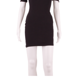 SLAZENGER Womens Bodycon Dress Black Short Sleeve Knee Length UK 8