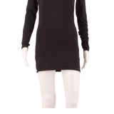 FILA Sports Womens Bodycon Dress Black Long Sleeve Knee Length S