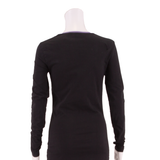 FILA Sports Womens Bodycon Dress Black Long Sleeve Knee Length S