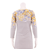 JOULES Womens Shift Dress White Striped Long Sleeve Knee Length UK 8