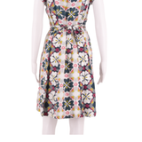WHITE STUFF Womens Fit & Flare Dress Blue Floral Short Sleeve Knee Length UK 10
