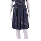 FAT FACE Womens Fit & Flare Dress Blue Viscose Floral Knee Length UK 12