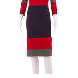 HOBBS LONDON Womens Shift Dress Red Colourblock Midi UK 8
