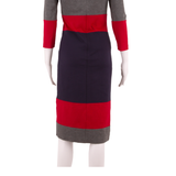 HOBBS LONDON Womens Shift Dress Red Colourblock Midi UK 8