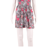 WHITE STUFF Womens Fit & Flare Dress Grey Floral Short Sleeve Knee Length S